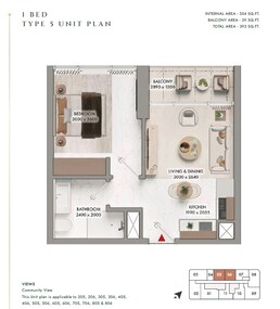 1 Bed 393 Sq. Ft. Apartment in Neoterra Elmora Residence