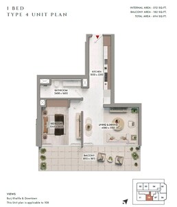 1 Bed 694 Sq. Ft. Apartment in Neoterra Elmora Residence