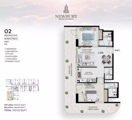 2 Beds 1301 Sq. Ft. Apartment in Newbury Chapter 01