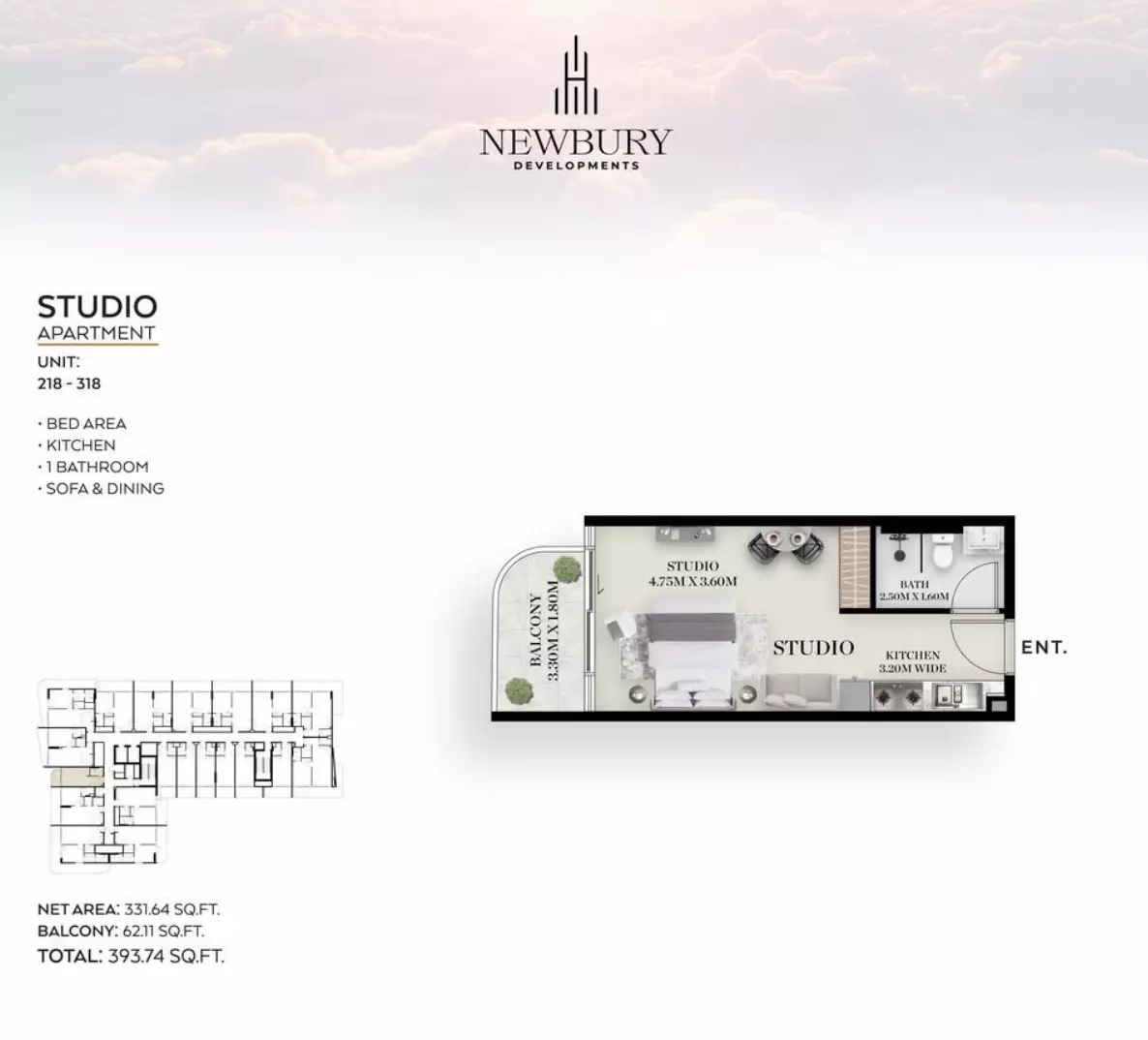 393 Sq. Ft. Studio in Newbury Chapter 01