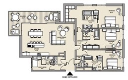 3 Beds 2518 Sq. Ft. Apartment in Nikki Beach Residences
