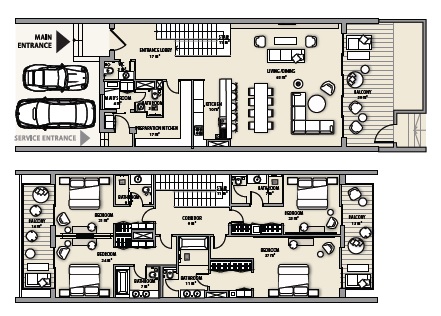 Nikki Beach Residences 4 Beds Layout
