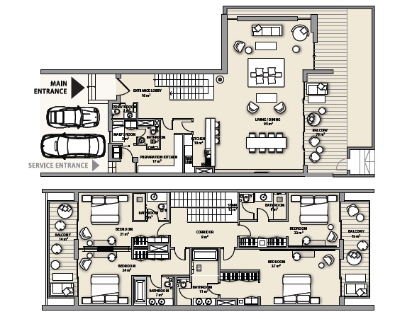 Nikki Beach Residences 4 Beds Layout