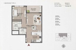 1 Bed 733 Sq. Ft. Apartment in Nine One