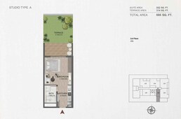 666 Sq. Ft. Studio in Nine One