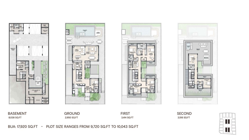 6 Beds 17920 Sq. Ft. Villa in Nineteen Riviera Lagoon