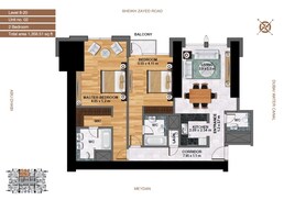 2 Beds 1359 Sq. Ft. Apartment in Noora Tower