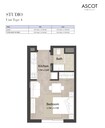 Nshama Ascot Residences Studio Layout