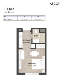 318 Sq. Ft. Studio in Nshama Ascot Residences