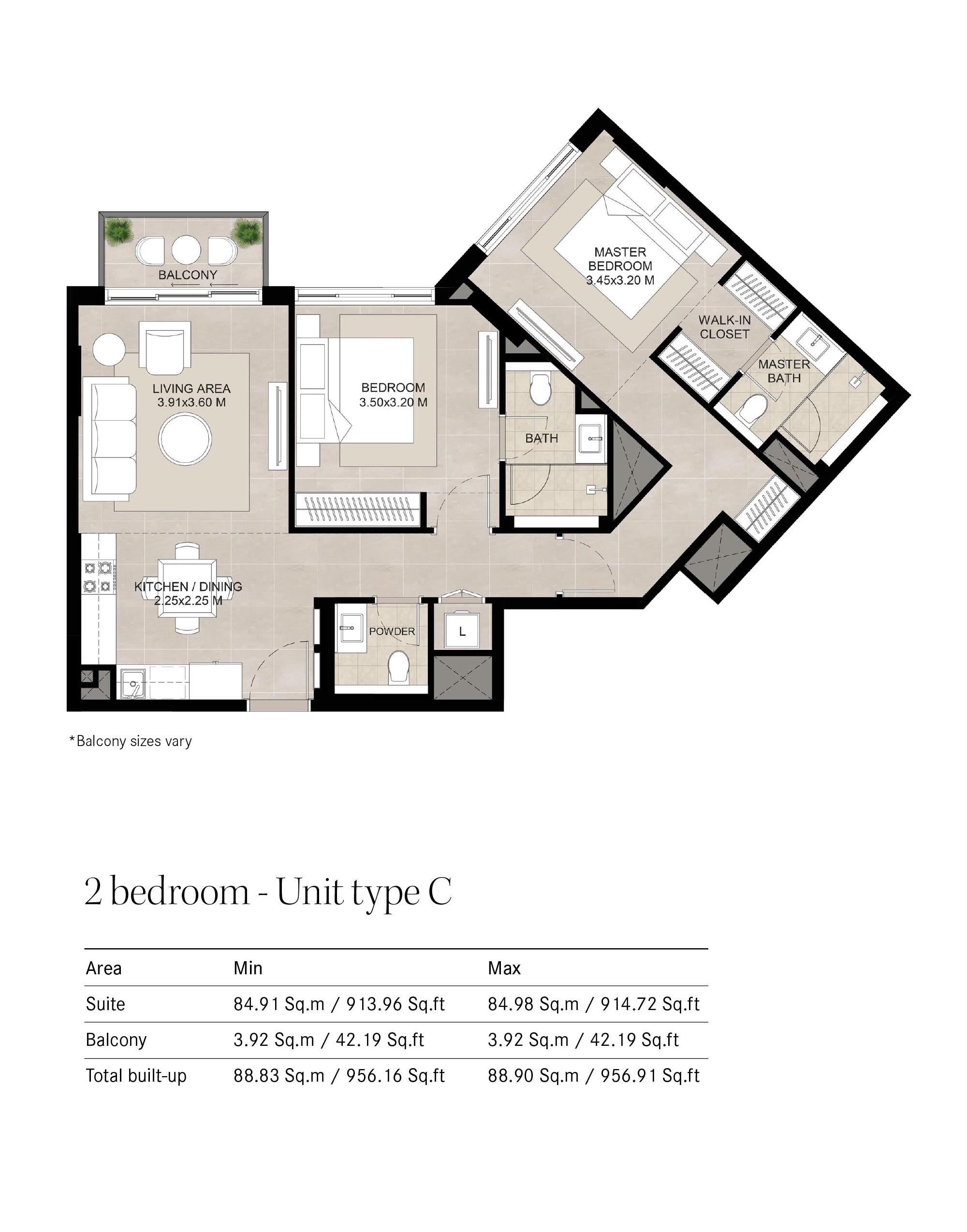 Nshama Baltimore 2 Beds Layout