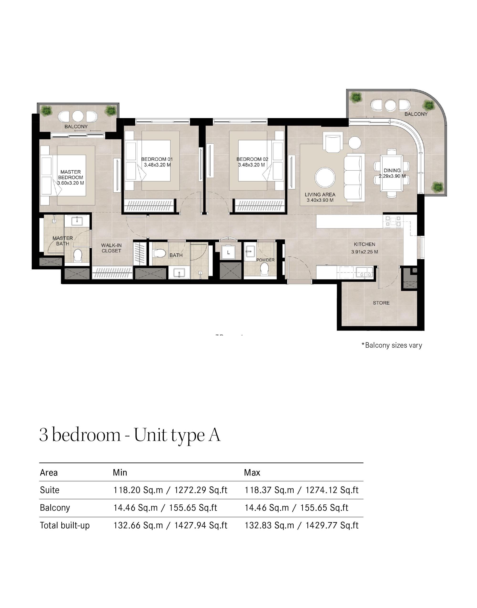 Nshama Baltimore 3 Beds Layout