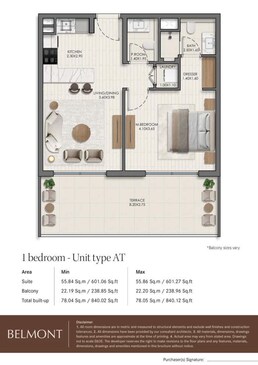 1 Bed 840 Sq. Ft. Apartment in Nshama Belmont
