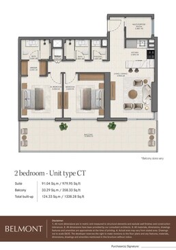 2 Beds 1338 Sq. Ft. Apartment in Nshama Belmont