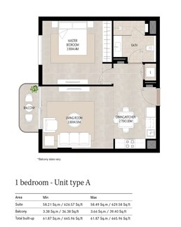 1 Bed 666 Sq. Ft. Apartment in Nshama Berkshire Park