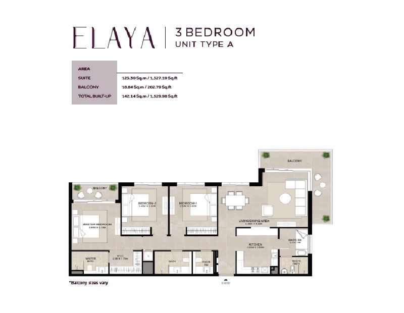 Nshama Elaya 3 Beds Layout
