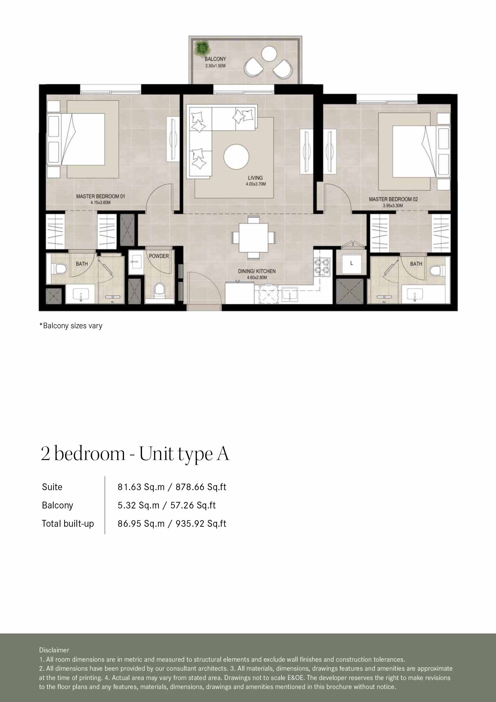 Nshama Ellison 2 Beds Layout