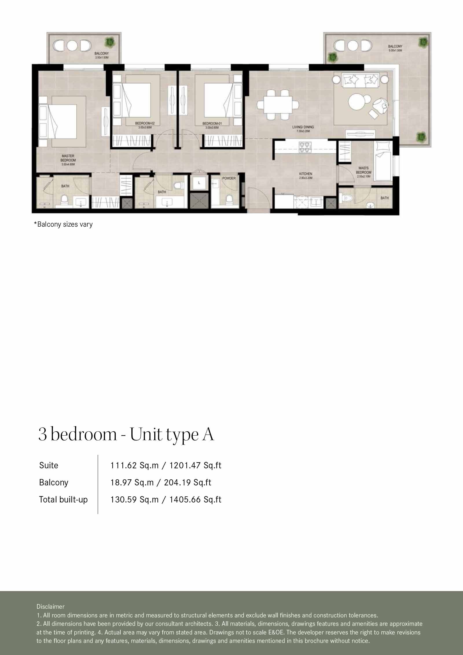 Nshama Ellison 3 Beds Layout