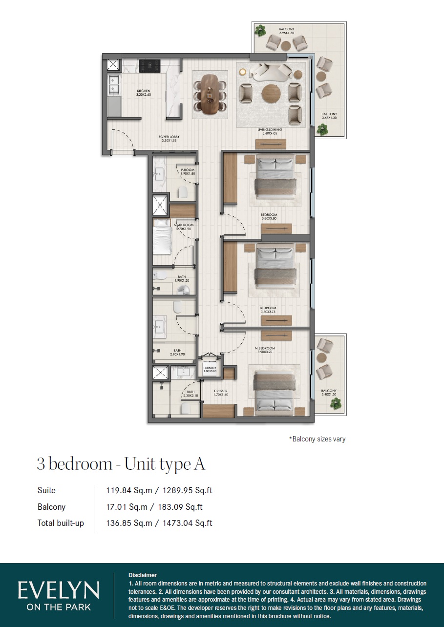 3 Beds 1473 Sq. Ft. Apartment in Nshama Evelyn On The Park