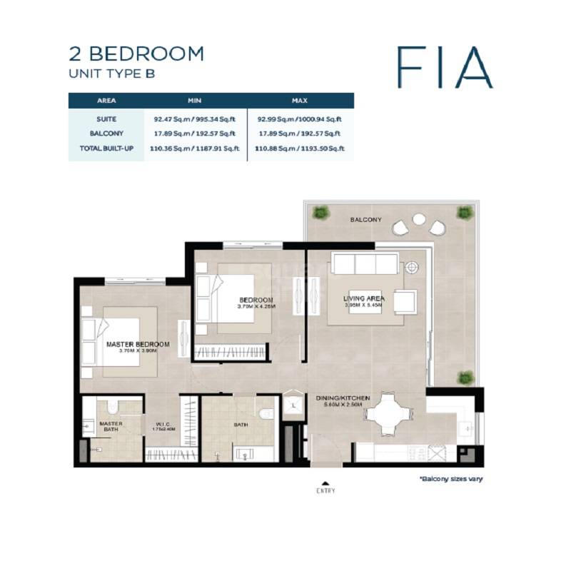 Nshama FIA 2 Beds Layout