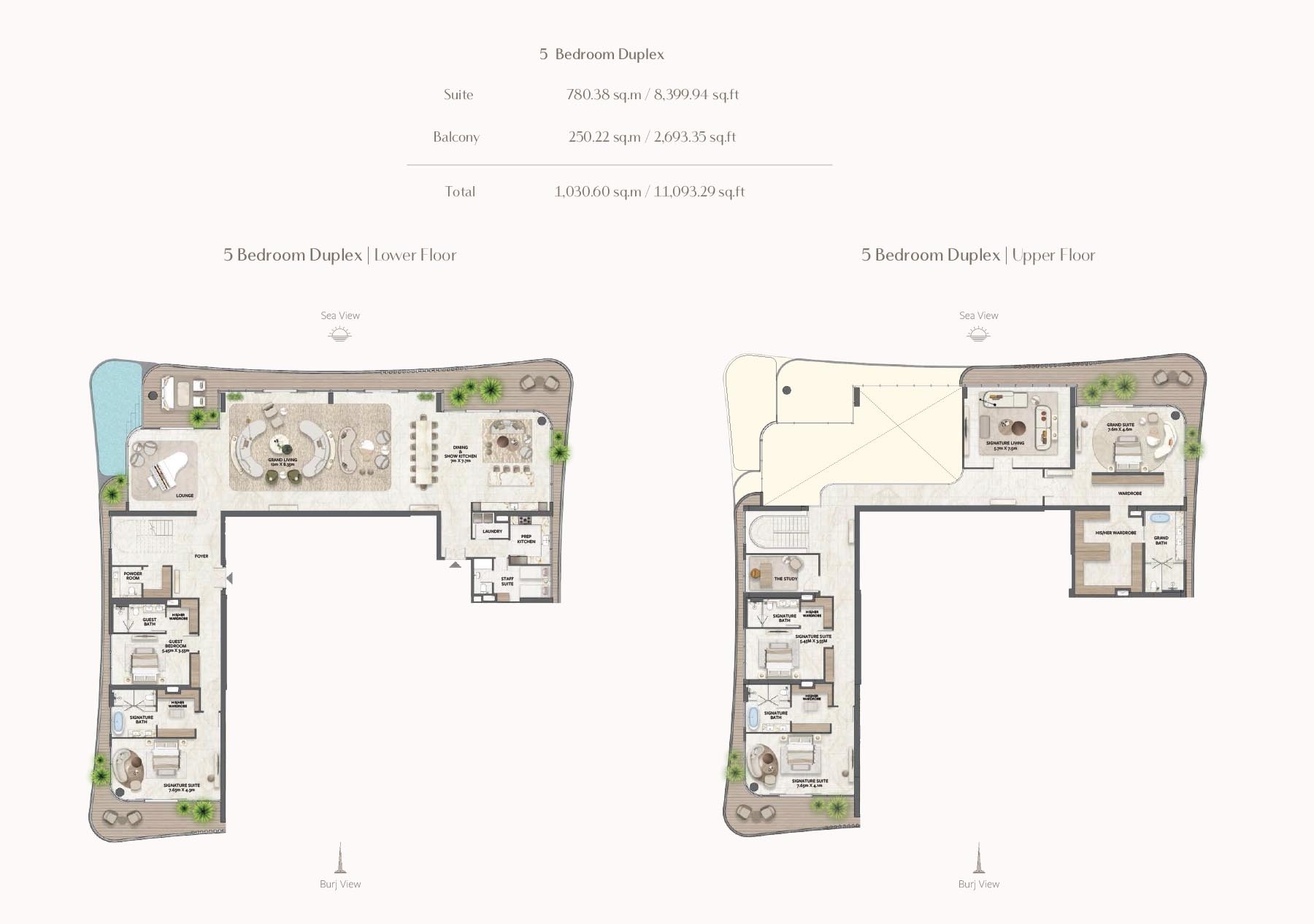 5 Beds 11093 Sq. Ft. Apartment in Nshama Address Grand Downtown