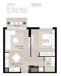 1 Bed 648 Sq. Ft. Apartment in Nshama Grove On The Park