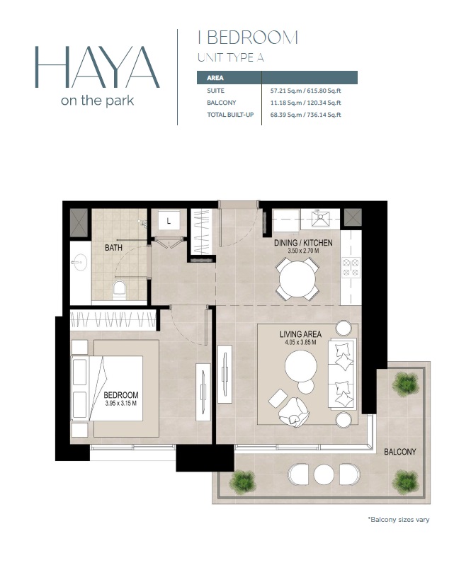 Nshama Haya 1 Bed Layout