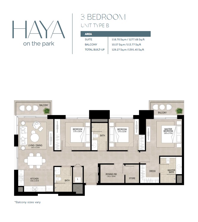 Nshama Haya 3 Beds Layout
