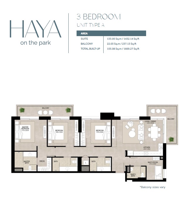 Nshama Haya 3 Beds Layout