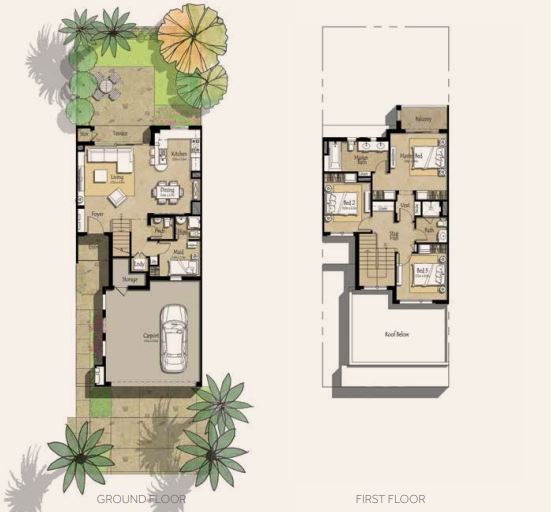 Nshama Hayat Townhouses 3 Beds Layout