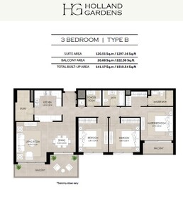 3 Beds 1520 Sq. Ft. Apartment in Nshama Holland Gardens Apartments