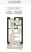 Nshama Holland Gardens Apartments Studio Layout