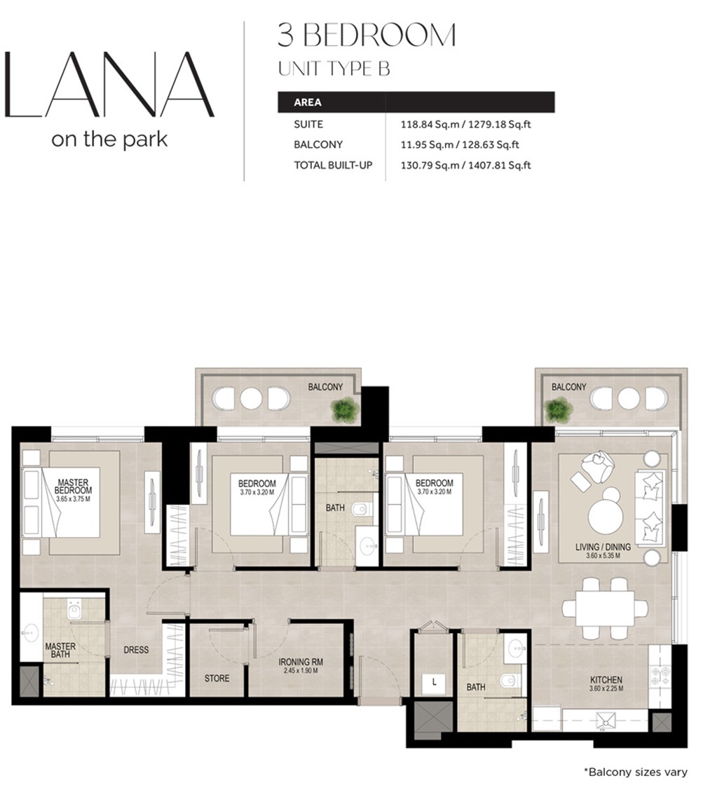 Nshama Lana 3 Beds Layout