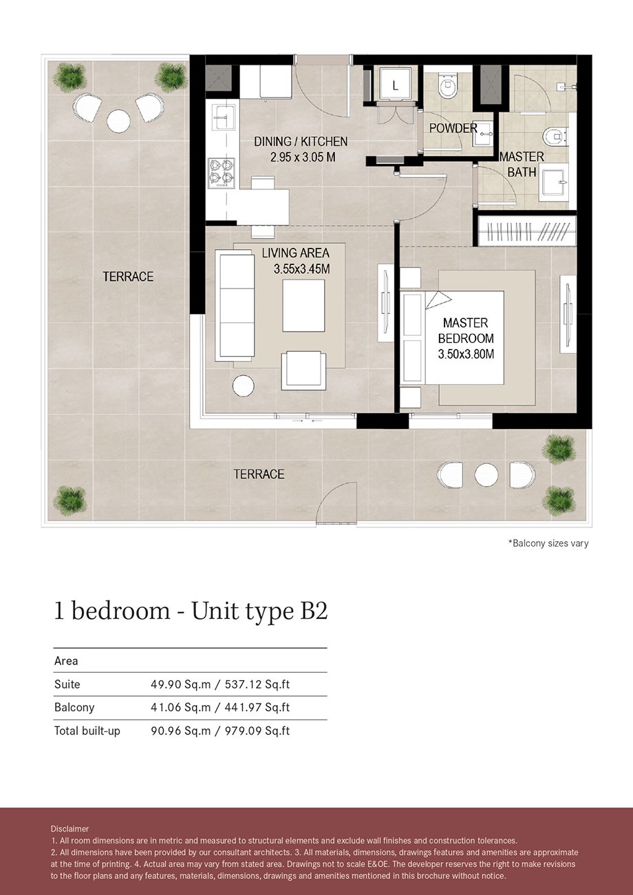 Nshama Lexington 2 Beds Layout