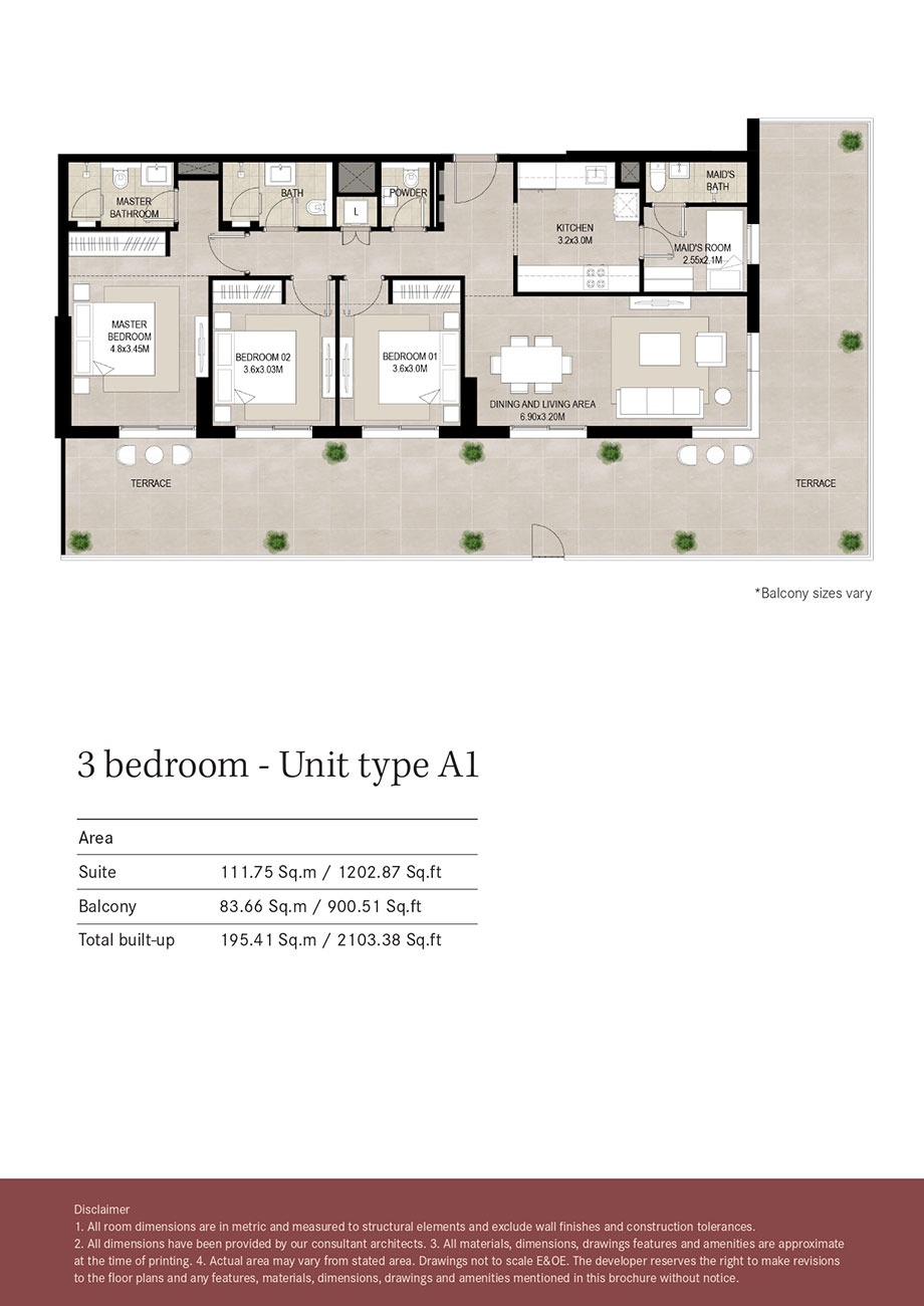 Nshama Lexington 3 Beds Layout