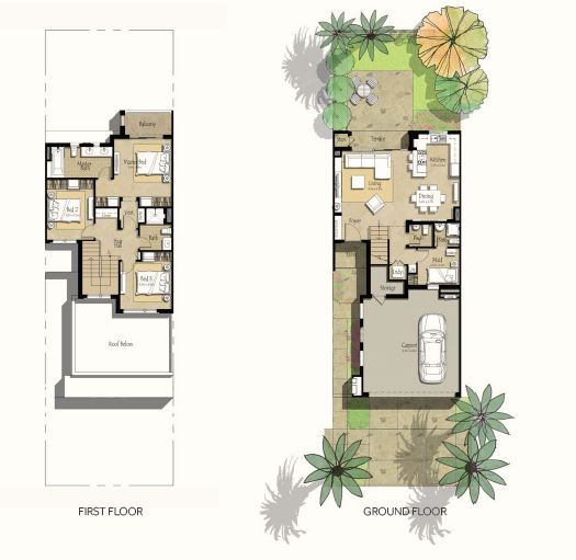 Nshama Noor Townhouses 3 Beds Layout