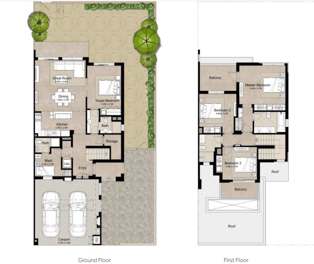Nshama Reem Townhouse 4 Beds Layout
