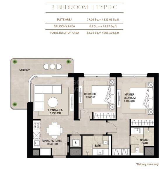 Nshama Symphony 2 Beds Layout