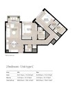 Nshama The Baltimore 2 Beds Layout