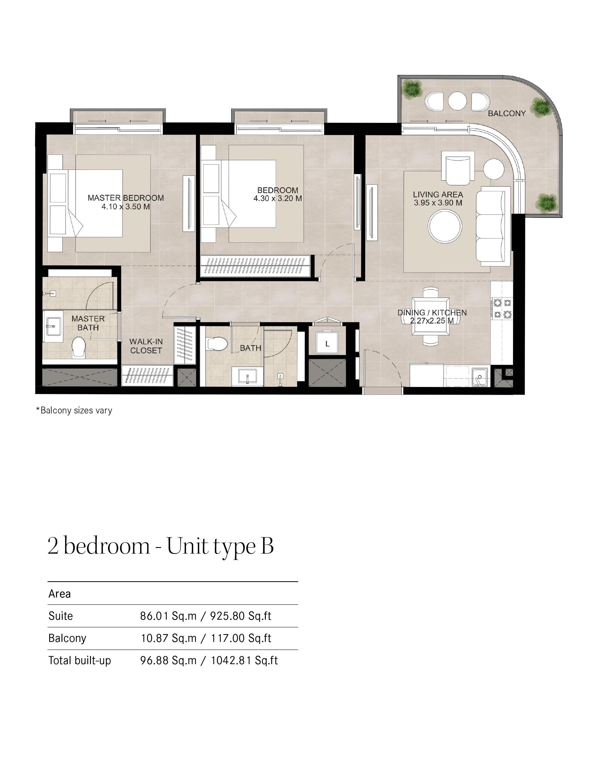2 Beds 1042 Sq. Ft. Apartment in Nshama The Baltimore