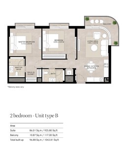2 Beds 1042 Sq. Ft. Apartment in Nshama The Baltimore