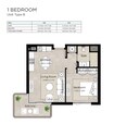 Nshama The Diplomat Residences 1 Bed Layout