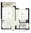 Nshama Town Square Rawda 2 1 Bed Layout