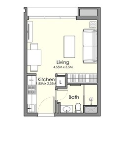 344 Sq. Ft. Studio in Nshama Town Square UAN