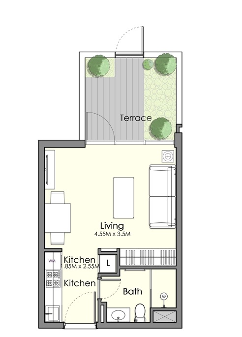 Nshama Town Square UAN Studio Layout
