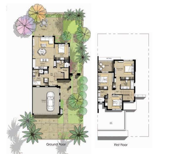 Nshama Zahra Townhouses 4 Beds Layout