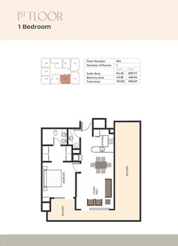 1 Bed 1161 Sq. Ft. Apartment in Nuri Sukoon