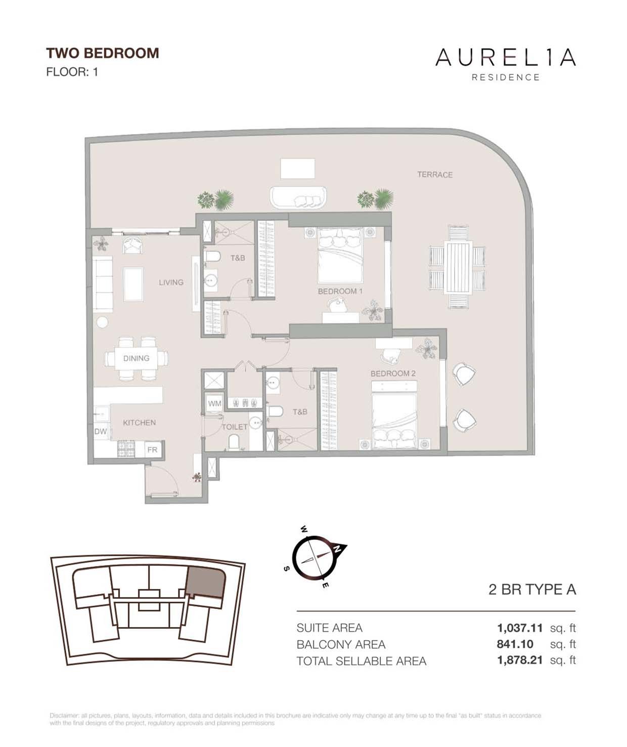 2 Beds 1878 Sq. Ft. Apartment in Object 1 Aurelia Residence
