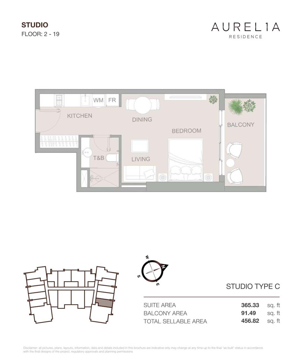 465 Sq. Ft. Studio in Object 1 Aurelia Residence