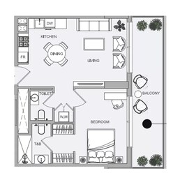 1 Bed 714 Sq. Ft. Apartment in Object 1 ELAR1S Sky