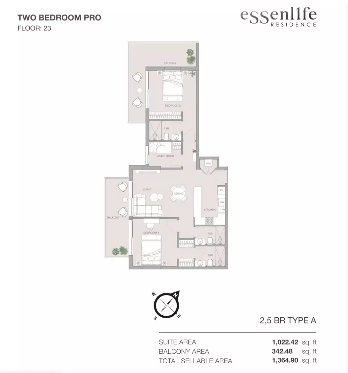 3 Beds 1365 Sq. Ft. Apartment in Object 1 Essenlife